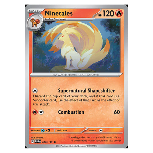 Ninetales - 020/132 - Uncommon (Mega evolution base)