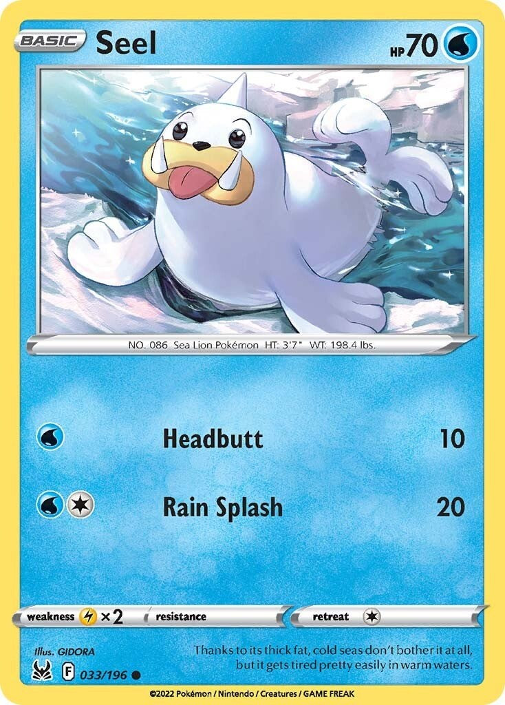SWSH11: Lost Origin #033/196 Seel
