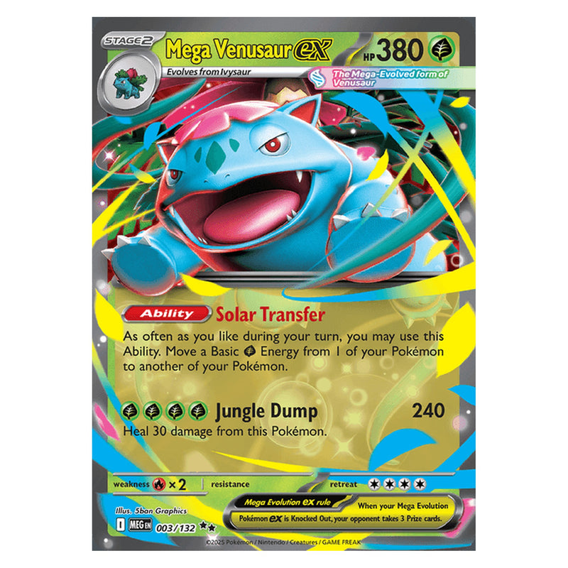 M venusaur EX - 003/132 - Double Rare (Mega evolution base)