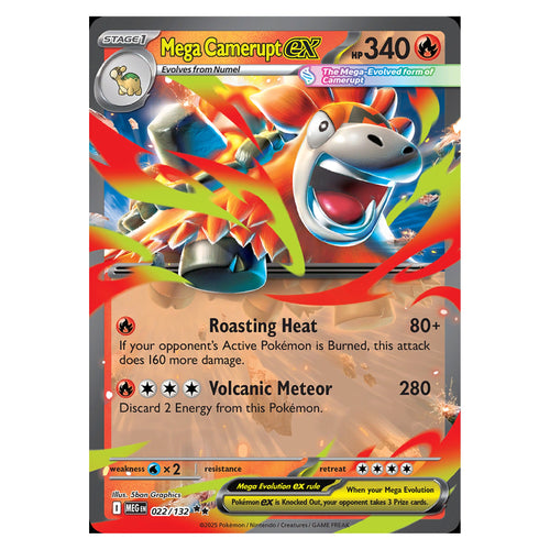 M Camerupt EX - 022/132 - Double Rare (Mega evolution base)