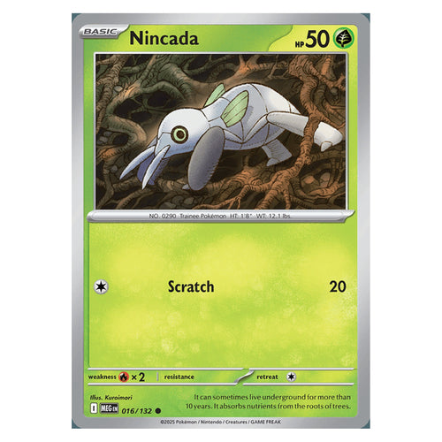 Nincada - 016/132 - Common (Mega evolution base)