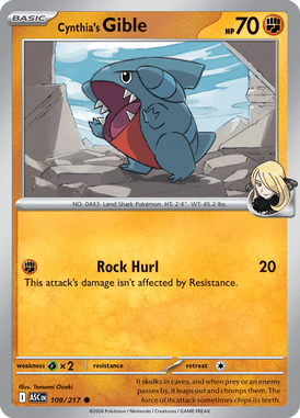 Cynthia's Gible — Ascended Heroes