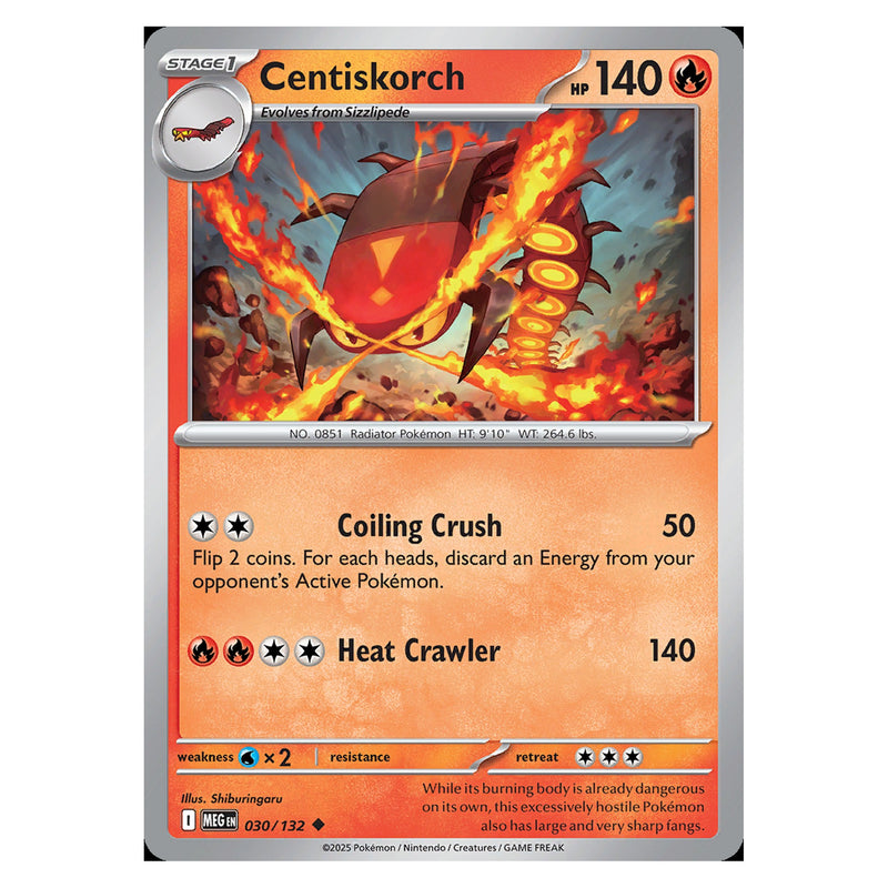 Centiskorch - 030/132 - Uncommon (Mega evolution base)