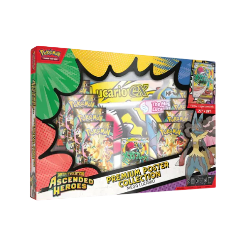 Pokémon TCG Ascended Heroes Poster Collection Mega Lucario ex