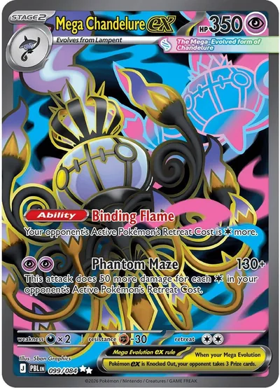 Mega Chandelure ex (UR) — Pitch Black